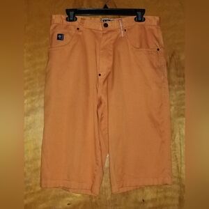 Men's 36 Waist PHAM Street Cottons Long Burnt Orange Color Shorts